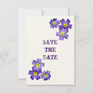 Reserve A Data Floral Roxo Salve a placa de data