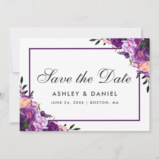 Reserve A Data Floral Roxo Ultra Violeta Salve A Data FPP (Frente)