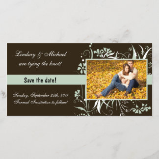 Reserve A Data Floral Save the Date Wedding - Verde