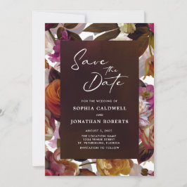 Reserve A Data Floral Splendor QR Code Modern Moody Weds
