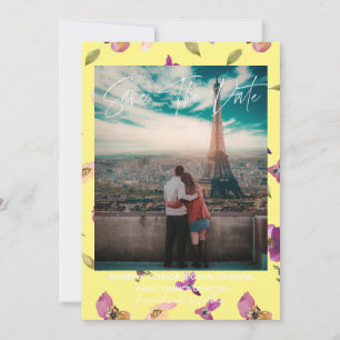 Reserve A Data Floral Watercolor Salvar a Data