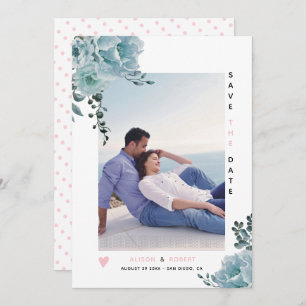 Reserve A Data Flores azuis, cor-de-água, cor-de-rosa-claro e cor