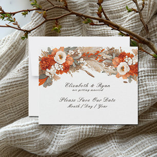 Reserve A Data Flores Boho Outono, Casamento de Outono