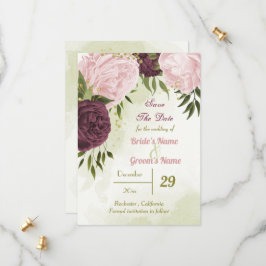 Reserve A Data flores cor-de-rosa da cabine folhas verdes