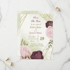 Reserve A Data flores cor-de-rosa da cabine folhas verdes