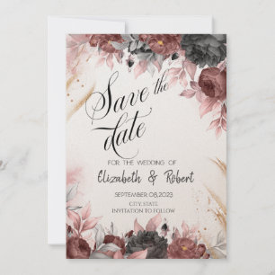 Reserve A Data Flores de Aquarela Chic Autumn Salvem A Data