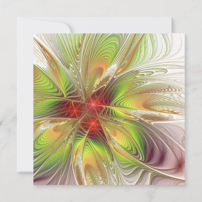 Reserve A Data Flores de fantasia fractal suaves e tenra (Frente)