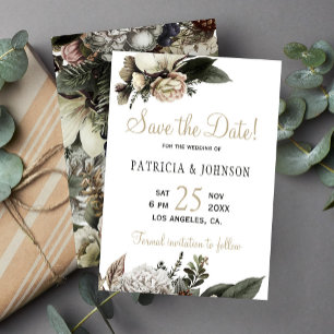 Reserve A Data Flores de inverno elegantes salvem o casamento