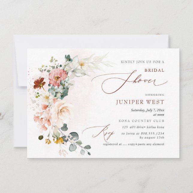 Reserve A Data Flores De Jardim De Ceda De Aquarela PixDezines (Frente)