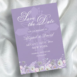 Reserve A Data Flores de Lavanda Casamento Religioso Save The Dat