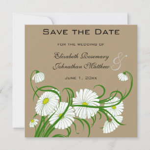 Reserve A Data Flores de margarida Gerber Vintage Casamento Salve
