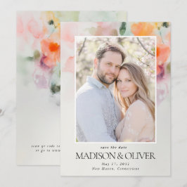 Reserve A Data Flores de Verão Românticas Código QR Foto Casament