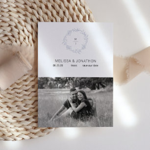 Reserve A Data Flores de Vinca Rosa Noiva Boho Save The Date