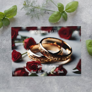 Reserve A Data Flores Decorativas Vermelhas Boho para Casamento S