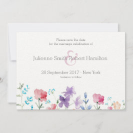 Reserve A Data Flores Florais Aquarelas Salvem a Data