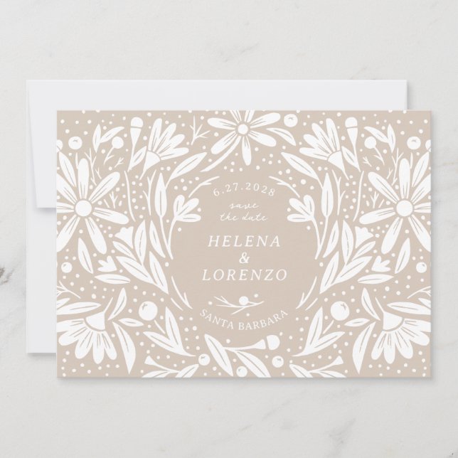 Reserve A Data Flores Russas De Papercut Sandy Beige (Frente)