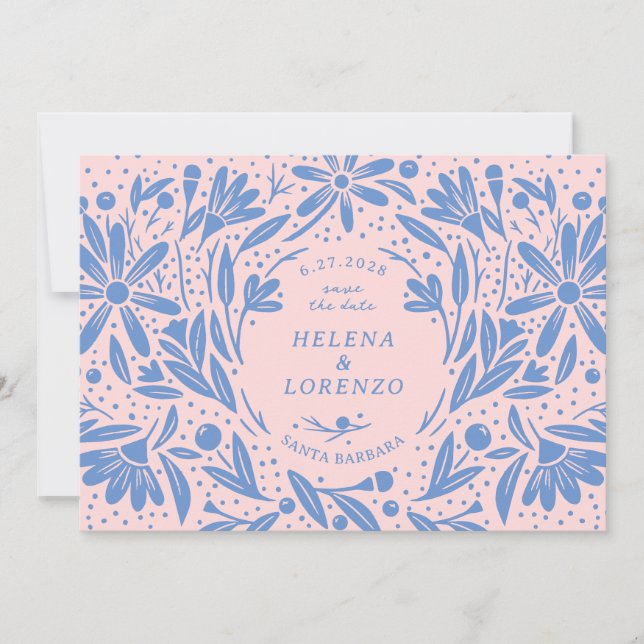 Reserve A Data Flores Rústicas Rosa-Rosa-Rosa (Frente)