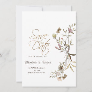Reserve A Data Flores Selvagens Aquarela Caprichosa Salve O Dia