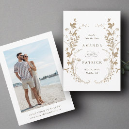 Reserve A Data Flores Selvagens Silhouette Wreath Casamento Foto 