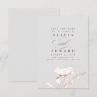 Flores silvestres desenhadas à mão Cinzas leves Sa