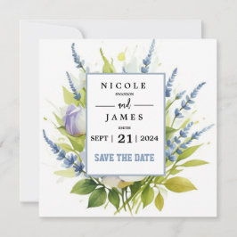 Reserve A Data Flores Silvestres Lavanda Aquarela