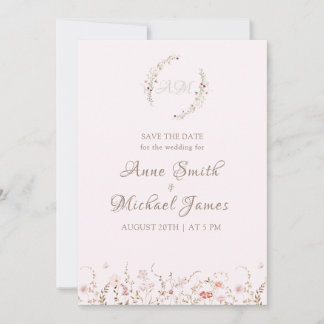 Reserve A Data Flores Silvestres Rústicas com Foto Boho Floral Co