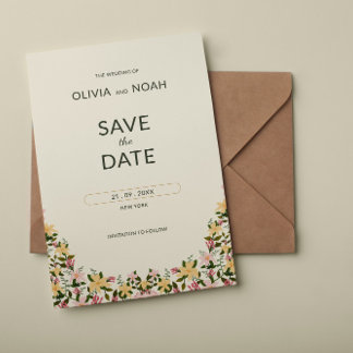 Reserve A Data Flores tropicales estilo bohemio clásico