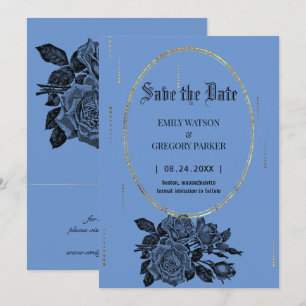 Reserve A Data Flores venenosas, moldura dourada salvam a data