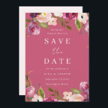 Reserve A Data Flores Vibrantes de Aquarela Rosa Casamento<br><div class="desc">Flores Vibrantes de Aquarela Rosa Casamento Salve o Dia

Veja a coleção correspondente na Loja Niche and Nest</div>