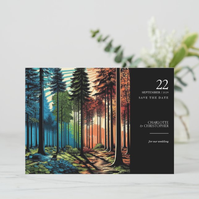 Reserve A Data Floresta de pop Art (Em pé/Frente)