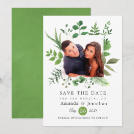 Reserve A Data Floresta Florestal Greenery Casamento