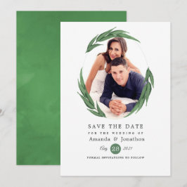Reserve A Data Floresta Florestal Greenery Casamento