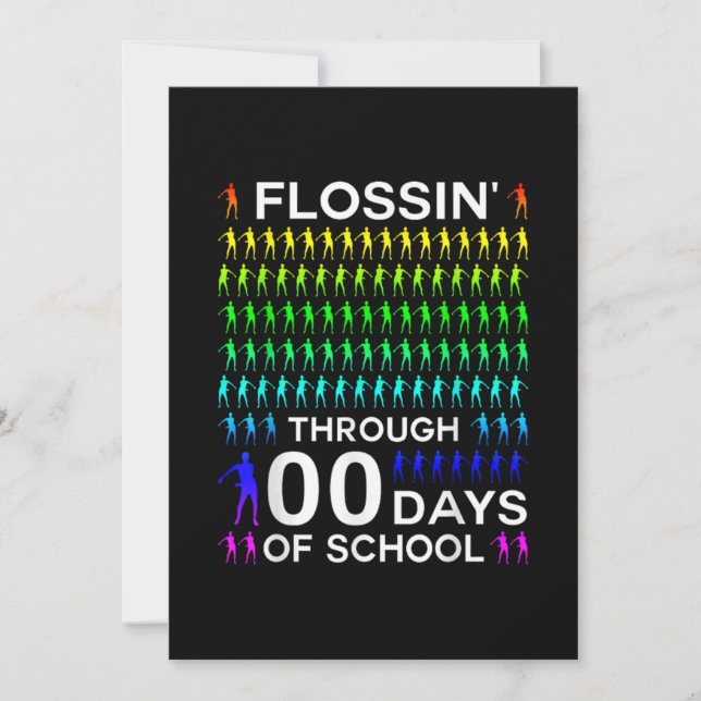 Reserve A Data Flossin Through 100 Days Of School 100Th Day Floss (Frente)
