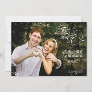 Reserve A Data Flourish Save the Date Photo Invitation