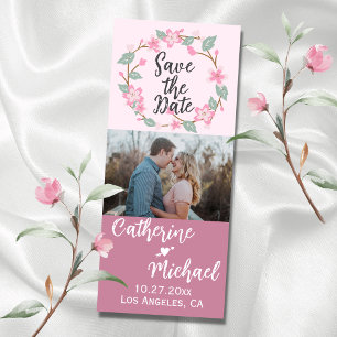 Reserve A Data Flower Wreath and Photo Dusty Pink