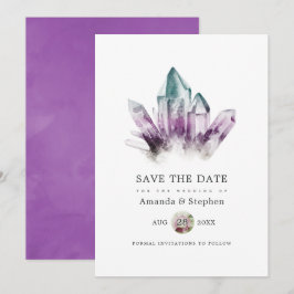 Reserve A Data Fluorite Crystals Casamento Salvar Data
