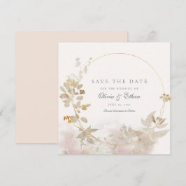 Reserve A Data Folgas Douradas no Quadro Dourado Salvar a Data