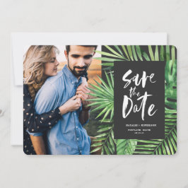 Reserve A Data Folha de palma tropical e foto de folhagem de guiã