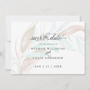 RESERVE A DATA Folhagem de outono de Pastel Wate