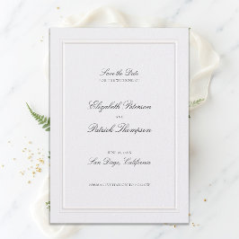 Reserve A Data Formal Modern Classic Elevated Frame Pearl Wedding