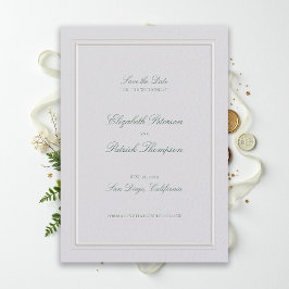 Reserve A Data Formal Modern Classic Elevated Green Type Wedding