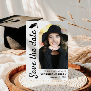 Reserve A Data Formatura com Foto Arqueada Moderna