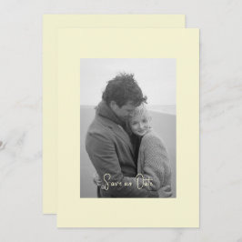 Reserve A Data Foto Amarelo de Simplicidade Moderna B/W