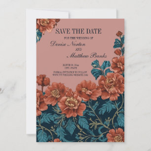 Reserve A Data Foto Back Mocha e Cream Floral