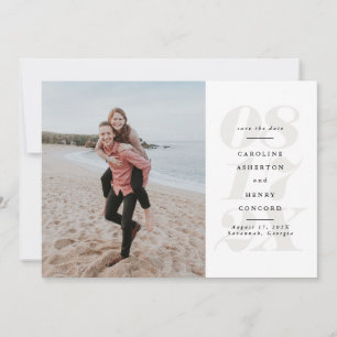 Reserve A Data Foto bege neutro de data em negrito