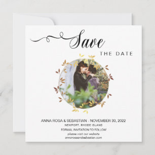 Reserve A Data *~* FOTO Boho Botânico Casamento Salve A Data