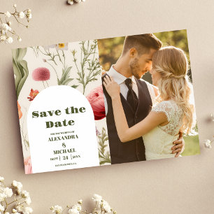 Reserve A Data Foto Boho Wildflower Weding