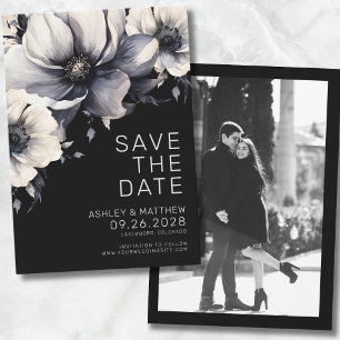 Reserve A Data Foto Casamento Floral Preto