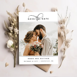 Reserve A Data Foto, Casamento Romântico Moderno Elegante e Minim