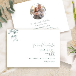 Reserve A Data Foto, Casamento Verde Elegante e Minimalista